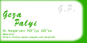 geza palyi business card